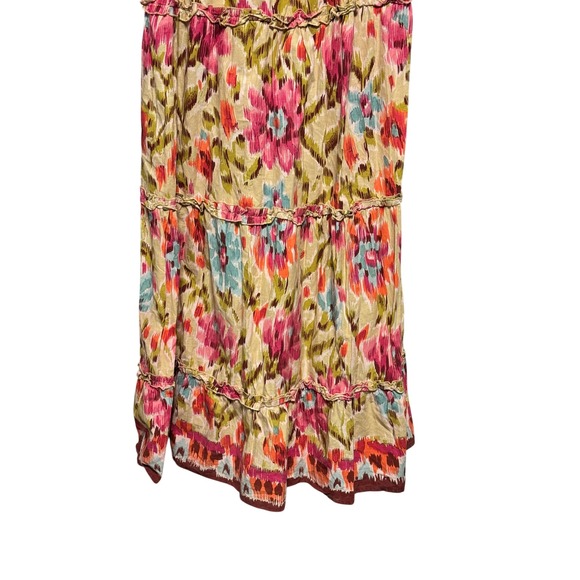 House of Harlow 1960 Zoey Smocked Floral Maxi‎ Dress Flutter Sleeve Boho Size S - Picture 10 of 16